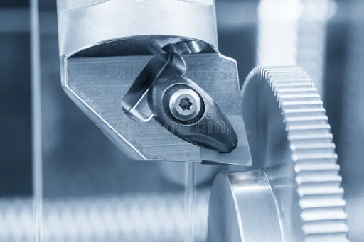 cảnh gia công trên máy CNC và kỹ sư theo dõi dữ liệu để chuẩn bị báo giá